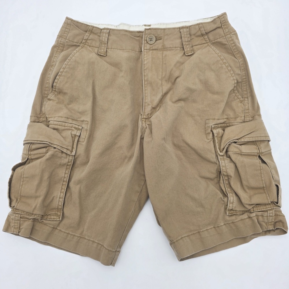 Old Navy Cargo Shorts Mens Sz 28  Khaki Lived In Straight Built In Flex 90's